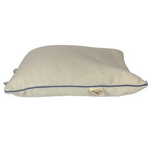 Natures Own Therapeutic Buckwheat Hull Pillow With Navy Piping Cotton Cover